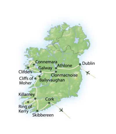 Route Von Dublin nach Cork