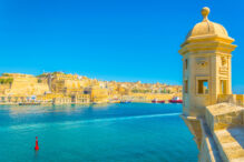 View of Upper Barrakka Gardens in Valletta, Malta