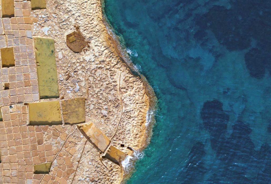 Gozo Insel Salzpfannen